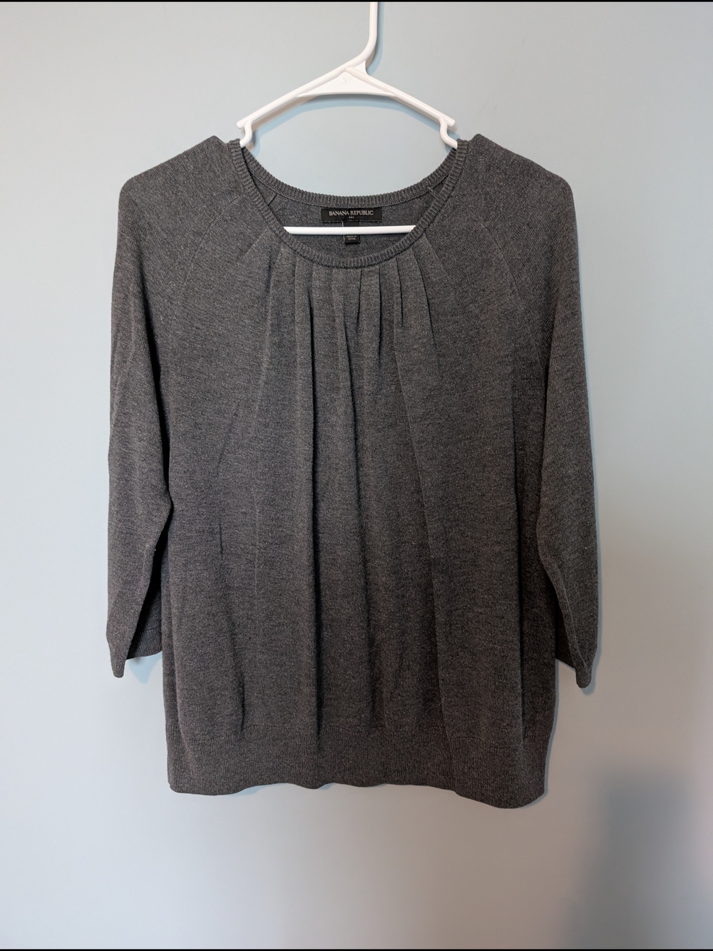 Banana Republic Charcoal Gray Knit Top.